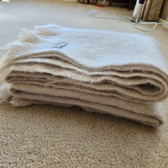 NWOT Thick Mohair/Wool Throw Blanket Earthy Boho - Picture 15 of 15